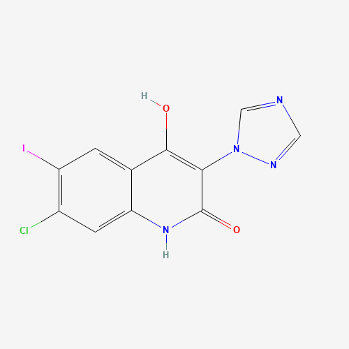 7-chloro-4-hydroxy-6-iodo-3-(1,2,4-triazol-1-yl)-1H-quinolin-2-one (CAS: 1398340-15-2) - Related Chemical Product