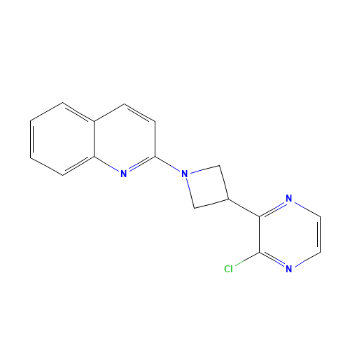 2-[3-(3-chloropyrazin-2-yl)azetidin-1-yl]quinoline (CAS: 1349873-41-1) - Chemical Structure and Molecular Formula 