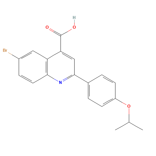6-bromo-2-(4-propan-2-yloxyphenyl)quinoline-4-carboxylic acid (CAS: 351001-10-0) - Related Chemical Product