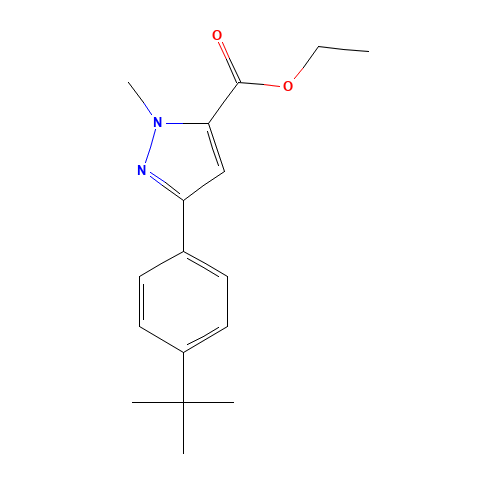 ethyl 5-(4-tert-butylphenyl)-2-methylpyrazole-3-carboxylate (CAS: 852814-94-9) - Related Chemical Product