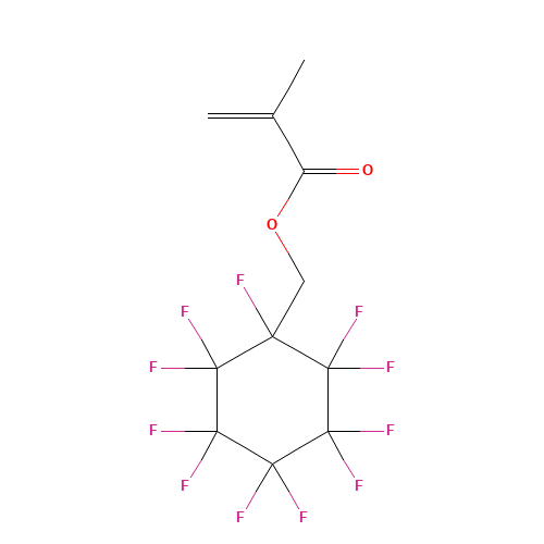 (1,2,2,3,3,4,4,5,5,6,6-undecafluorocyclohexyl)methyl 2-methylprop-2-enoate (CAS: 25965-83-7) - Chemical Structure and Molecular Formula 