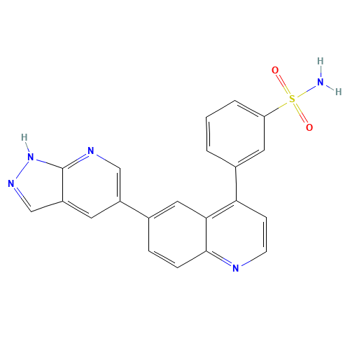 3-[6-(1H-pyrazolo[3,4-b]pyridin-5-yl)quinolin-4-yl]benzenesulfonamide (CAS: 1086060-10-7) - Related Chemical Product