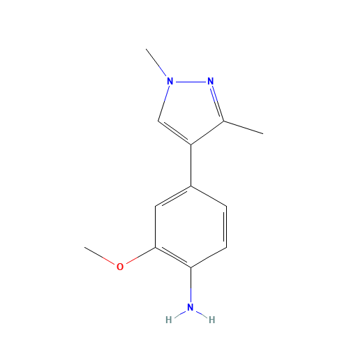 4-(1,3-dimethylpyrazol-4-yl)-2-methoxyaniline (CAS: 1400287-75-3) - Related Chemical Product