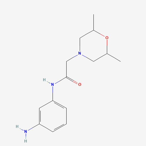 N-(3-aminophenyl)-2-(2,6-dimethylmorpholin-4-yl)acetamide (CAS: 937632-24-1) - Chemical Structure and Molecular Formula 