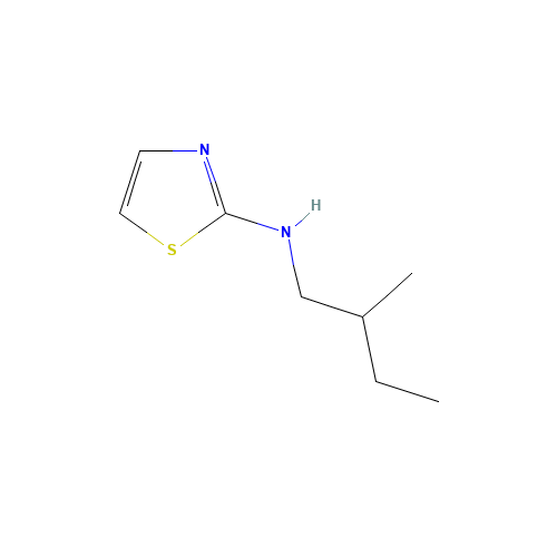N-(2-methylbutyl)-1,3-thiazol-2-amine (CAS: 943128-82-3) - Chemical Structure and Molecular Formula 