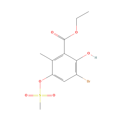 ethyl 3-bromo-2-hydroxy-6-methyl-5-methylsulfonyloxybenzoate (CAS: 1616290-22-2) - Related Chemical Product