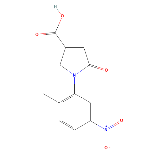 1-(2-methyl-5-nitrophenyl)-5-oxopyrrolidine-3-carboxylic acid (CAS: 345297-69-0) - Related Chemical Product