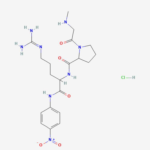 N-[5-(diaminomethylideneamino)-1-(4-nitroanilino)-1-oxopentan-2-yl]-1-[2-(methylamino)acetyl]pyrrolidine-2-carboxamide;hydrochloride (CAS: 75241-23-5) - Related Chemical Product