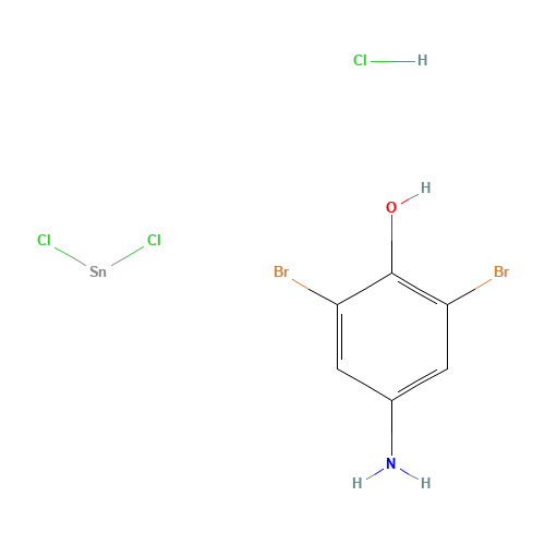 4-amino-2,6-dibromophenol;dichlorotin;hydrochloride (CAS: 380230-52-4) - Chemical Structure and Molecular Formula 
