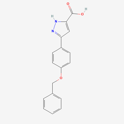 3-(4-phenylmethoxyphenyl)-1H-pyrazole-5-carboxylic acid (CAS: 795260-68-3) - Related Chemical Product
