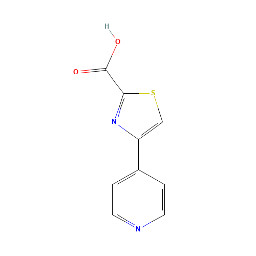 4-pyridin-4-yl-1,3-thiazole-2-carboxylic acid (CAS: 59020-47-2) - Chemical Structure and Molecular Formula 