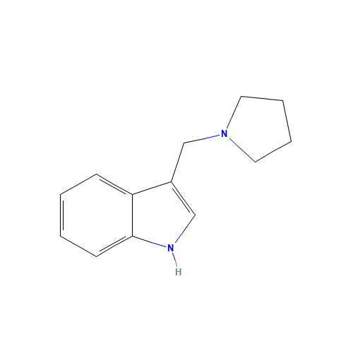 3-(pyrrolidin-1-ylmethyl)-1H-indole (CAS: 5379-94-2) - Related Chemical Product