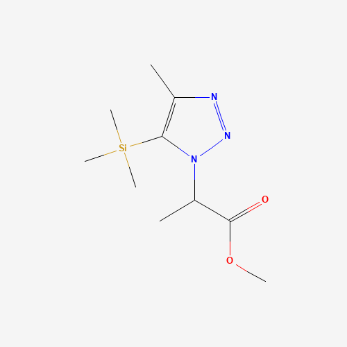 methyl 2-(4-methyl-5-trimethylsilyltriazol-1-yl)propanoate (CAS: 1190392-98-3) - Chemical Structure and Molecular Formula 