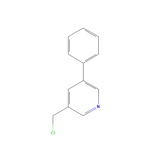 3-(chloromethyl)-5-phenylpyridine (CAS: 177976-31-7) - Chemical Structure and Molecular Formula 