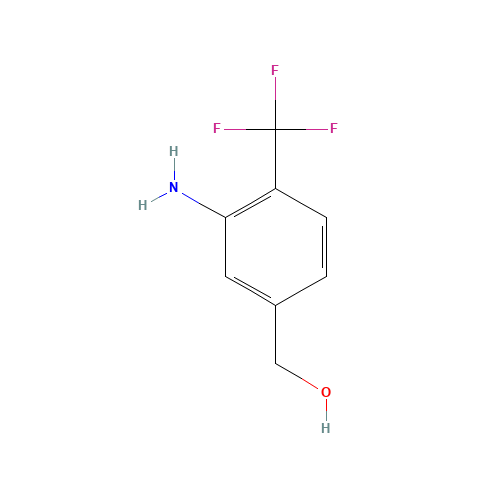 [3-amino-4-(trifluoromethyl)phenyl]methanol (CAS: 372120-51-9) - Chemical Structure and Molecular Formula 