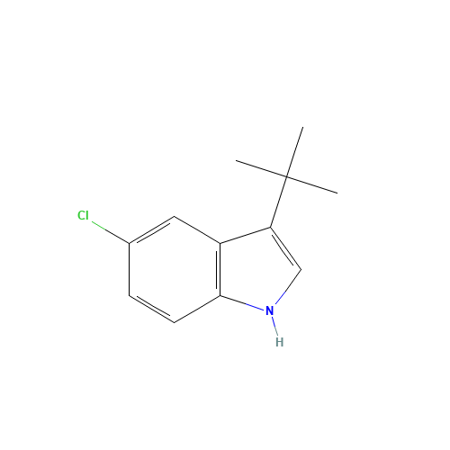 3-tert-butyl-5-chloro-1H-indole (CAS: 1207426-46-7) - Chemical Structure and Molecular Formula 