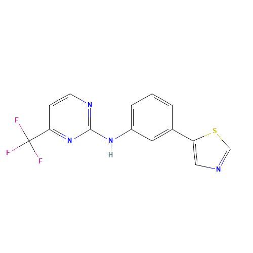 N-[3-(1,3-thiazol-5-yl)phenyl]-4-(trifluoromethyl)pyrimidin-2-amine (CAS: 1312535-04-8) - Related Chemical Product