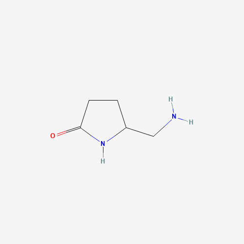 5-(aminomethyl)pyrrolidin-2-one (CAS: 154148-69-3) - Chemical Structure and Molecular Formula 
