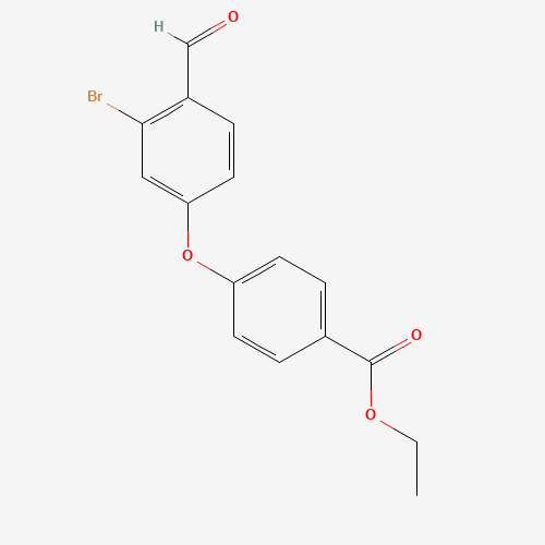 ethyl 4-(3-bromo-4-formylphenoxy)benzoate (CAS: 1196474-68-6) - Chemical Structure and Molecular Formula 