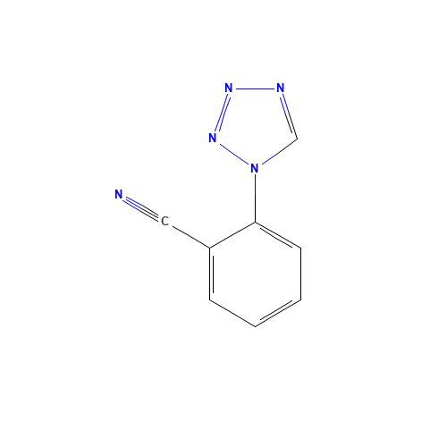 2-(tetrazol-1-yl)benzonitrile (CAS: 449758-25-2) - Chemical Structure and Molecular Formula 