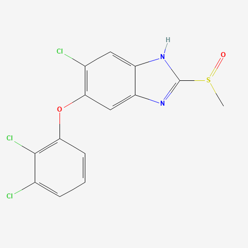 6-chloro-5-(2,3-dichlorophenoxy)-2-methylsulfinyl-1H-benzimidazole (CAS: 100648-13-3) - Chemical Structure and Molecular Formula 