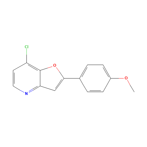 7-chloro-2-(4-methoxyphenyl)furo[3,2-b]pyridine (CAS: 1360911-26-7) - Chemical Structure and Molecular Formula 