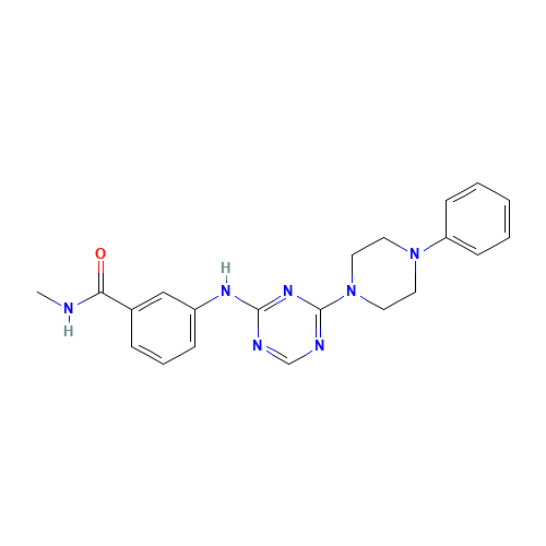 N-methyl-3-[[4-(4-phenylpiperazin-1-yl)-1,3,5-triazin-2-yl]amino]benzamide (CAS: 1332297-96-7) - Related Chemical Product