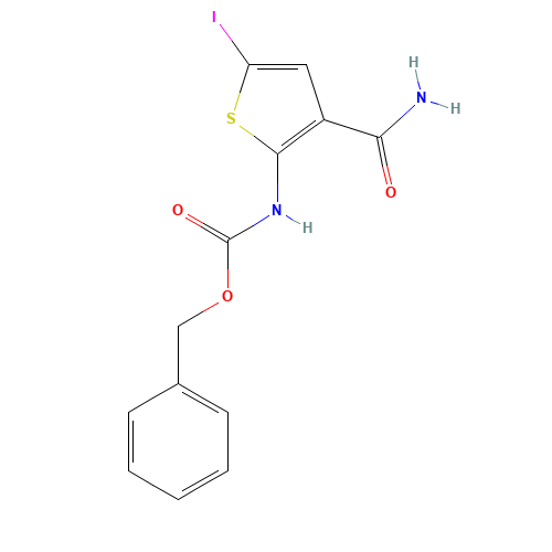 benzyl N-(3-carbamoyl-5-iodothiophen-2-yl)carbamate (CAS: 1093877-97-4) - Related Chemical Product