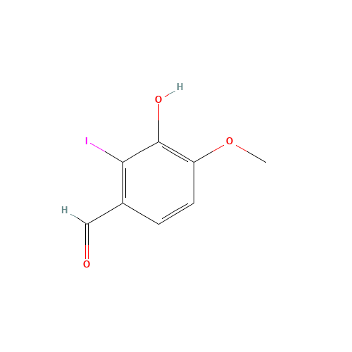 3-hydroxy-2-iodo-4-methoxybenzaldehyde (CAS: 138490-94-5) - Chemical Structure and Molecular Formula 