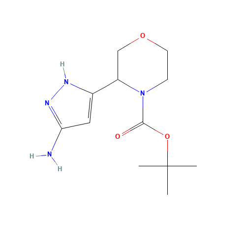 tert-butyl 3-(3-amino-1H-pyrazol-5-yl)morpholine-4-carboxylate (CAS: 1401222-73-8) - Related Chemical Product