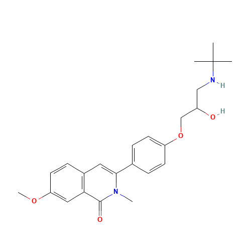 3-[4-[3-(tert-butylamino)-2-hydroxypropoxy]phenyl]-7-methoxy-2-methylisoquinolin-1-one (CAS: 67793-71-9) - Related Chemical Product