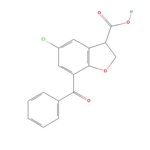 7-benzoyl-5-chloro-2,3-dihydro-1-benzofuran-3-carboxylic acid (CAS: 93669-83-1) - Related Chemical Product