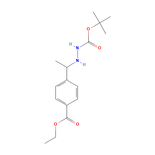 ethyl 4-[1-[2-[(2-methylpropan-2-yl)oxycarbonyl]hydrazinyl]ethyl]benzoate (CAS: 870822-88-1) - Related Chemical Product