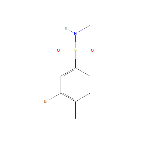 3-bromo-N,4-dimethylbenzenesulfonamide (CAS: 941294-51-5) - Chemical Structure and Molecular Formula 