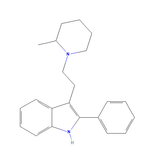 3-[2-(2-methylpiperidin-1-yl)ethyl]-2-phenyl-1H-indole (CAS: 71765-63-4) - Related Chemical Product