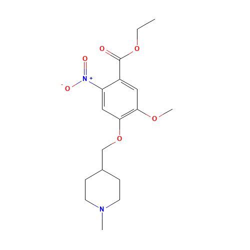 ethyl 5-methoxy-4-[(1-methylpiperidin-4-yl)methoxy]-2-nitrobenzoate (CAS: 264208-63-1) - Related Chemical Product