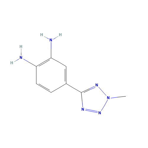 4-(2-methyltetrazol-5-yl)benzene-1,2-diamine (CAS: 63199-19-9) - Chemical Structure and Molecular Formula 