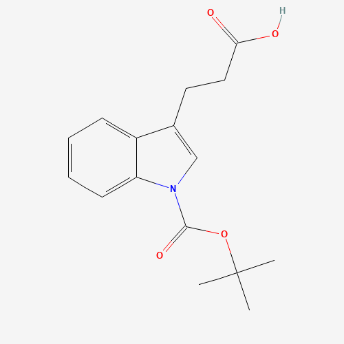 3-[1-[(2-methylpropan-2-yl)oxycarbonyl]indol-3-yl]propanoic acid (CAS: 468721-38-2) - Related Chemical Product