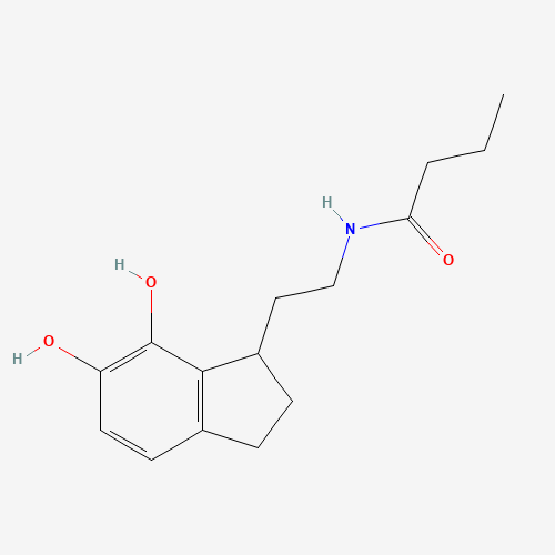 N-[2-(6,7-dihydroxy-2,3-dihydro-1H-inden-1-yl)ethyl]butanamide (CAS: 196597-95-2) - Related Chemical Product
