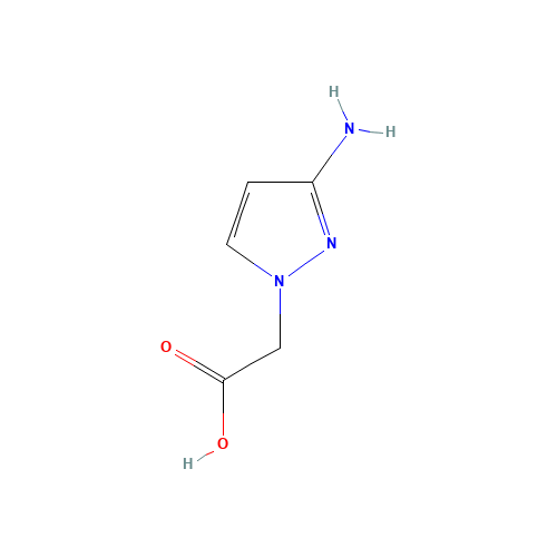 2-(3-aminopyrazol-1-yl)acetic acid (CAS: 1006319-29-4) - Chemical Structure and Molecular Formula 