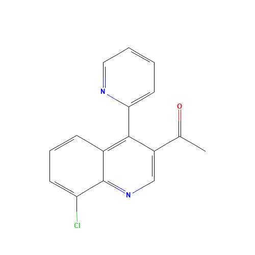 1-(8-chloro-4-pyridin-2-ylquinolin-3-yl)ethanone (CAS: 1374200-21-1) - Chemical Structure and Molecular Formula 
