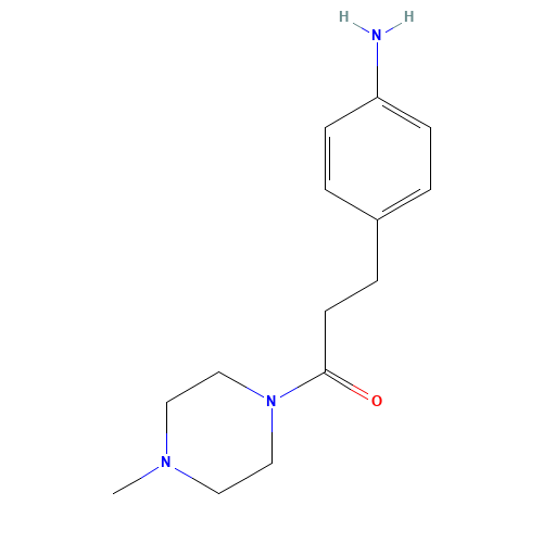 3-(4-aminophenyl)-1-(4-methylpiperazin-1-yl)propan-1-one (CAS: 1018545-28-2) - Chemical Structure and Molecular Formula 