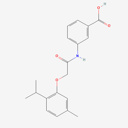 3-[[2-(5-methyl-2-propan-2-ylphenoxy)acetyl]amino]benzoic acid (CAS: 649773-89-7) - Related Chemical Product