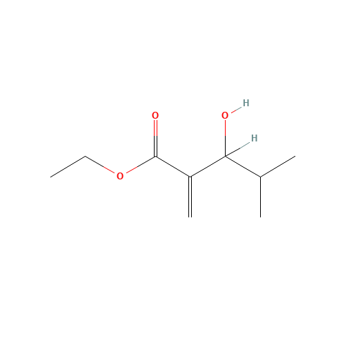 ethyl 3-hydroxy-4-methyl-2-methylidenepentanoate (CAS: 135638-64-1) - Chemical Structure and Molecular Formula 