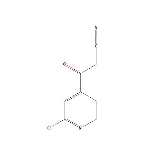 3-(2-chloropyridin-4-yl)-3-oxopropanenitrile (CAS: 1213232-78-0) - Chemical Structure and Molecular Formula 