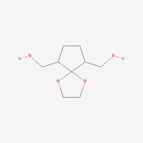 [9-(hydroxymethyl)-1,4-dioxaspiro[4.4]nonan-6-yl]methanol (CAS: 625099-17-4) - Chemical Structure and Molecular Formula 