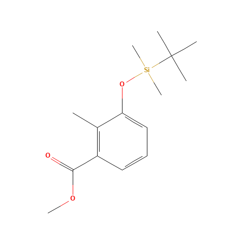 methyl 3-[tert-butyl(dimethyl)silyl]oxy-2-methylbenzoate (CAS: 359629-73-5) - Chemical Structure and Molecular Formula 