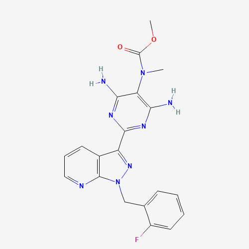 methyl N-[4,6-diamino-2-[1-[(2-fluorophenyl)methyl]pyrazolo[3,4-b]pyridin-3-yl]pyrimidin-5-yl]-N-methylcarbamate (CAS: 625115-55-1) - Related Chemical Product