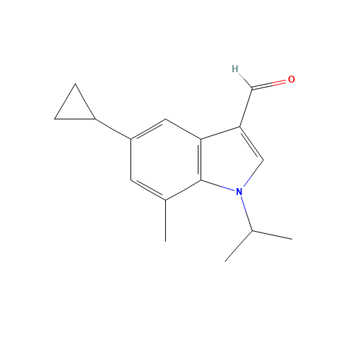 5-cyclopropyl-7-methyl-1-propan-2-ylindole-3-carbaldehyde (CAS: 1350760-90-5) - Related Chemical Product