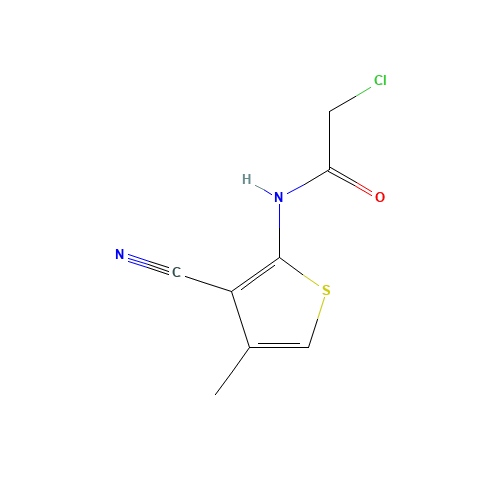 2-chloro-N-(3-cyano-4-methylthiophen-2-yl)acetamide (CAS: 648859-02-3) - Chemical Structure and Molecular Formula 